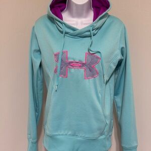 Under Armour Aqua Hoodie with Magenta Accents